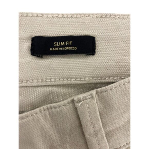 Massimo Dutti Men Denim Pants EU 46 US 36 Beige Slim Fit Trousers 0042/064 NWT - Picture 6 of 14